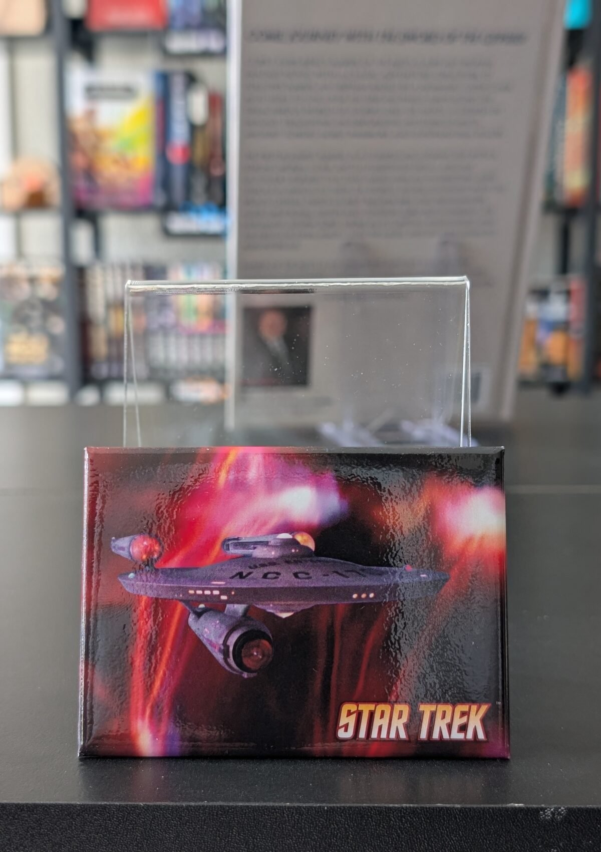 Star Trek Enterprise On Red Magnet 2.5" X 3.5"