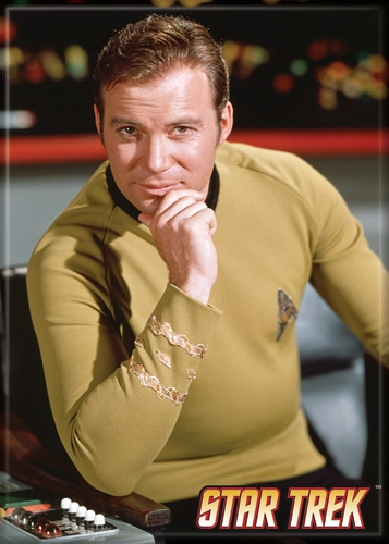 Kirk On Bridge Magnet 2.5" x 3.5"
