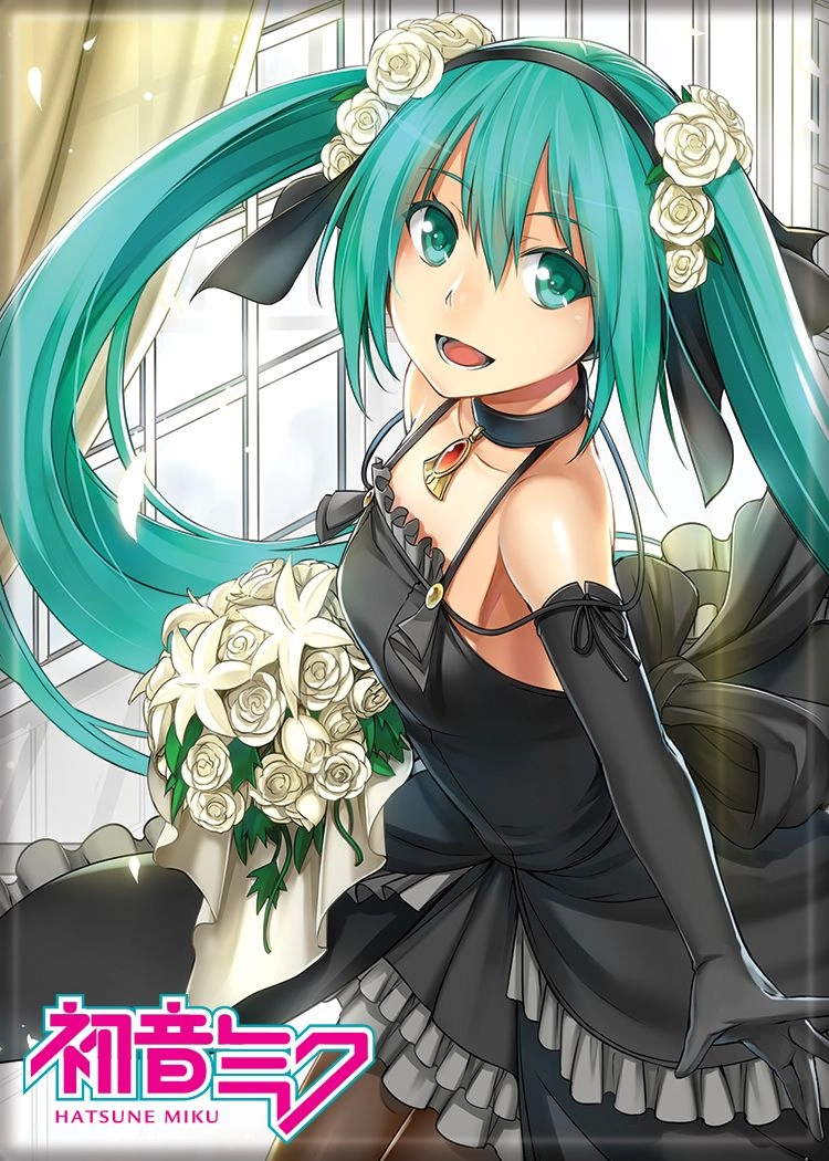 Hatsune Miku Black Dress Magnet 2.5" X 3.5"